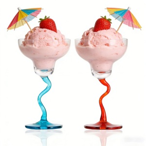 Copa de Cóctel de Cristal con Diseño Novedoso Personalizado, con Tallo Retorcido y Boca Ancha, para Martini, Margarita o Champán - Product Image 3