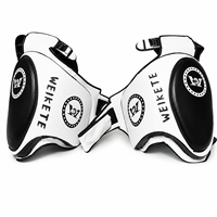 Protège-cuisses Muay Thai personnalisables avec logo, en cuir PU, cibles de frappe durables et écologiques pour l'entraînement de boxe, MMA et kickboxing