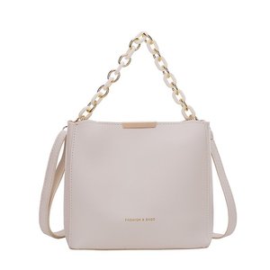 Sac à bandoulière tendance pour femmes avec poignée en chaîne Sacs à bandoulière pour femmes Sac à main fourre-tout en cuir PU Sacs de messager simples et portables - Product Image 3