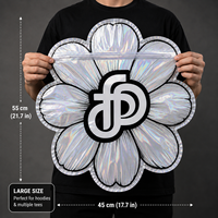 Sacs en Mylar découpés sur mesure en forme de fleur, pochettes d'emballage plastique refermables pour vêtements, t-shirts, sweats à capuche, streetwear de marque