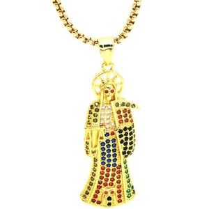 จี้ซานต้ามูเออร์เตอร์สร้อยคอทันสมัยสร้อยกระดูกไหปลาร้าสร้อยคอสไตล์สปอร์ตทำจากไม้ไผ่สีสันสดใสสร้อยคอสเวตเตอร์ไข่มุก - Product Image 2