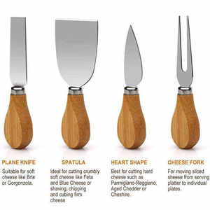 Tablero de madera con cortador de pizza, utensilio de cocina para cortar carne, bambú - Product Image 3