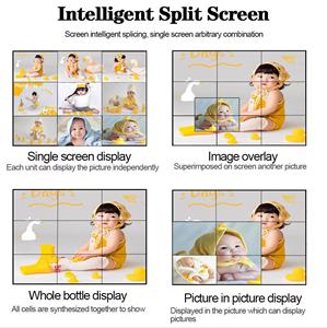 46 49 55 65 pouces mur vidéo lunette ultra-étroite 2x2 3x3 <span class=keywords><strong>4x4</strong></span> écran LCD intérieur 4K écran d'épissage publicitaire - Product Image 4