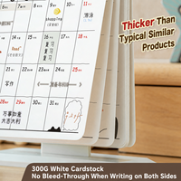 Calendrier de table portable style graffiti 2027 en carton 300g, planificateur mensuel double face pour bureau, école, décoration de la maison