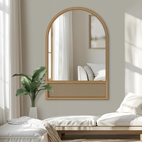 Ensemble de meubles en rotin Japandi Wabi Sabi, lit en bois massif, chaise de salle à manger, canapé d'intérieur/extérieur, miroir pour hôtel, complexe hôtelier, villa