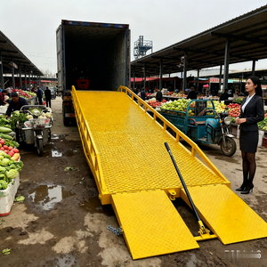 Rampa de carga de contenedores hidráulicos estacionarios Nivelador de muelle de patio ajustable para Precio de almacén - Product Image 5