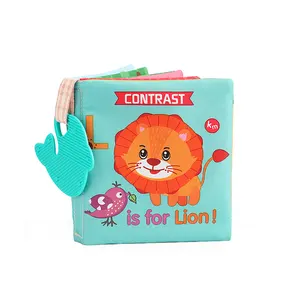 Massaggiagengive di vendita caldo Early Educational Learning Cloth Toys Book Baby Washable Soft Cloth Book For Infant Toddlers