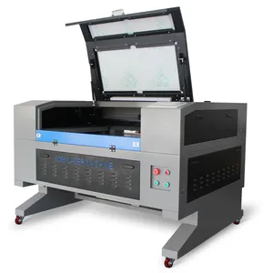 Máquina de corte a laser reci t2 900/600mm 100W com placa-mãe Ruida 6445G.
