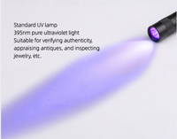 Mini lampe torche UV 3W 395nm 365nm en aluminium, stylo LED fluorescent avec clip pour la détection des taches d'urine d'animaux, utilisation d'urgence