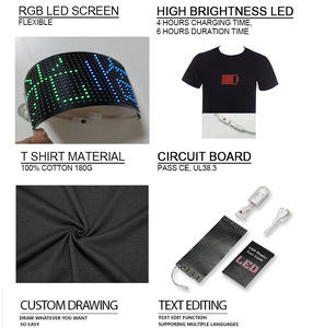 Panel LED activado por sonido inalámbrico, módulo con Sensor para camisetas - Product Image 4