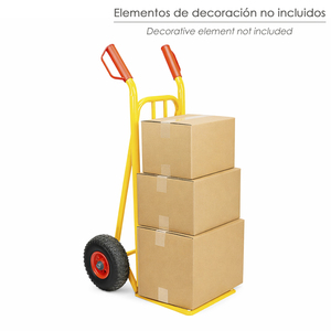 Chariot d'entrepôt / Chariot à sacs avec pelle pliable, roues pneumatiques, jantes en plastique - Product Image 6