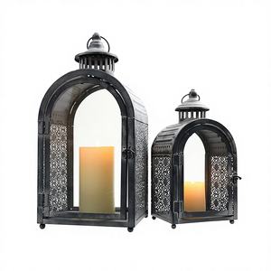 Portavelas de Metal Premium para Decoración de Interiores |   Uso en Ramadán, Impermeable y Portátil |   Mejora el Brillo de las Velas - Product Image 1