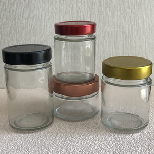 Bocaux en verre à face droite sans danger pour les aliments avec couvercle torsadé pour sauce à la mise en conserve à pression des cornichons - Product Image 5