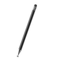 Lápiz Capacitivo de Metal Ligero de Doble Punta con Punta de Silicona Redonda para Tabletas y Teléfonos con Pantalla Táctil