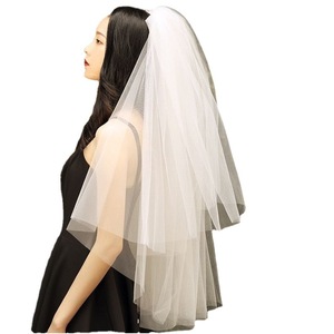 Voile de mariée Super Féerique Coréen 4 couches, Coiffe de mariage à fleurs, Accessoire de voyage - Product Image 5