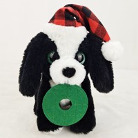 Boneka Rusa Paskah Baru Kinqee, Boneka Hewan Lucu dengan Syal Merah, Logo Bordir Custom, Mainan Lembut untuk Anak Perempuan