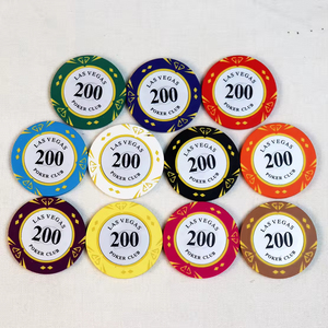 Ficha de Póker de Arcilla de Alta Calidad de 14g, Casino Royal, Personalizable, 40mm, Moneda, Decoración Interior de Las Vegas, Banda Metálica, Adhesivo Decorativo - Product Image 3