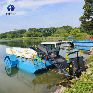Bateau faucheuse aquatique pour la récolte de l'hydrocotyle, machine de coupe d'algues et d'herbes aquatiques, machine de nettoyage pour lacs, rivières et étangs - Product Image 1