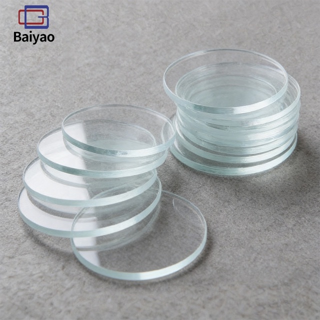 Manufacturer's 0.55/0.7/0.8/1/1.1/2/3/4/5/6mm Thick Transparent Gorilla Glass Lens Panel Round Glass