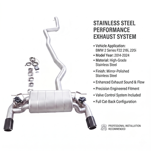 Kit de tuberías de acero inoxidable premium Vortex Direct-Manufacturer para BMW F22 218i 220i 2014-2024 Styling - Product Image 1