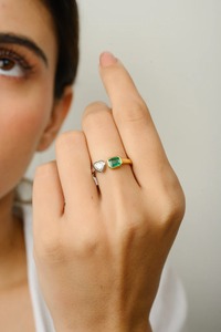 Bague de fiançailles et de mariage élégante en or 18 carats sertie de saphir rose, fabriquée à la main |   Pierres précieuses de 3 mm |   Prix de gros de luxe - Product Image 5