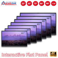 KINGONE Pizarra Interactiva de 65 Pulgadas con Pantalla Táctil, Pantalla Digital Interactiva para Conferencias