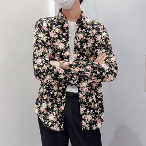 Camicia da <span class=keywords><strong>uomo</strong></span> TONGYANG casual slim fit a maniche lunghe con stampa floreale, camicia elegante in cotone a fiori da <span class=keywords><strong>uomo</strong></span>, taglie forti fino alla <span class=keywords><strong>5XL</strong></span> - Product Image 6