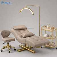 Table de massage hydraulique professionnelle pour salon de beauté, lit de soin du visage, avec dossier et repose-pieds réglables pour esthéticienne