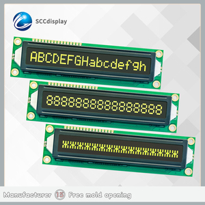 내구성 COB 모듈 JXD1601A-1 <span class=keywords><strong>16X1</strong></span> 대형 문자 디스플레이 화면 네거티브 16*1 러시아어 문자 LCM 디스플레이 노란색 DFSTN <span class=keywords><strong>LCD</strong></span> - Product Image 2