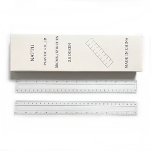 Regla de Plástico Transparente Personalizada con Logotipo Promocional, Regla de Plástico de 2 mm de Grosor para Oficina - Product Image 1