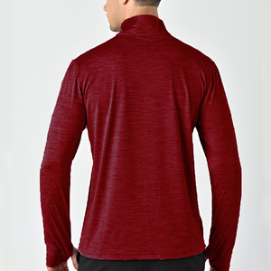 Camisa de manga larga táctica personalizada para <span class=keywords><strong>hombre</strong></span>, camisa con cremallera y cuello de Golf, de secado rápido, 1/4 - Product Image 4