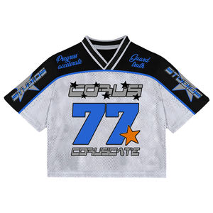 Top Ranking Men's Casual Hip Hop T-<b>shirts</b> Spandex/Polyester Knitted 200g Digital Printing Quick Dry OEM Service Custom <b>Patchwork</b> - Product Image 6