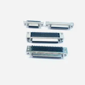 SCSI زاوية قائمة عمودي ثنائي بي/IDC تجعيد/كوب لحام 68 دبوس موصل MDR موصل 68pin موصل SCSI