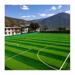 JS Iso9001 Approved Synthetic Turf 50/60mm Pile Height Artificial Grass for Soccer Football Sport Flooring Made PP PE Material