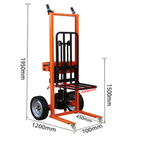 W 200/300KG chariot élévateur semi-électrique/entièrement électrique chariot élévateur à fourche domestique empileur pliable stockage main ascenseur manuel chariot empileur de palettes