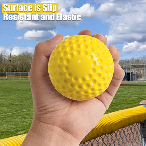 Máquina de lanzamiento de béisbol con hoyuelos, entrenamiento de <span class=keywords><strong>pelota</strong></span>, softbol, práctica al aire libre, Material de PU, <span class=keywords><strong>pelota</strong></span> <span class=keywords><strong>amarilla</strong></span> - Product Image 6