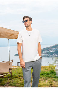 Zh Yiff593 ग्रीष्मकालीन नए पुरुषों की टी-शर्ट शॉर्ट स्लिम सुंदर और उदार - Product Image 4