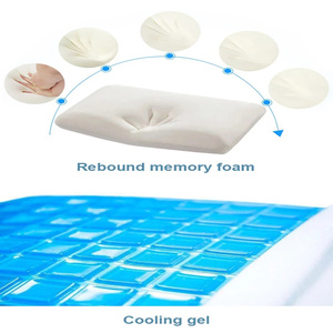Fabriek directe verkoop hypoallergeen gezonde gel memory foam kussen nekkussen met cover - Product Image 2