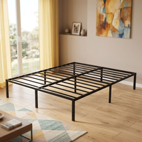 Lit en métal portable moderne, taille personnalisée, cadre de lit pour appartement, chambre, hôpital, école, montage facile, robuste
