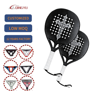 Raquetas de Pádel de Fibra de Carbono Personalizables Qingyu, Diseño de Color Personalizable de Alta Calidad, OEM, Portátiles - Product Image 1