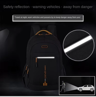 Mochila para Portátil de 15.6 Pulgadas, Impermeable, Resistente, de Poliéster Oxford, con Cierre, Correa con Amortiguación de Aire, Gran Capacidad, Portátil