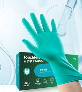 Ansell <span class=keywords><strong>touchntuff</strong></span> ถุงมือแบบใช้แล้วทิ้ง, ถุงมือแบบใช้แล้วทิ้งกันสารเคมีมีผงไนไตรล์ทนทานต่อ600 - Product Image 2