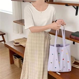 OEM Wholesale Reusable <b>Large</b> Capacity Durable Plain Heart Pattern Custom Canvas Shopping Tote <b>Bag</b> - Product Image 4