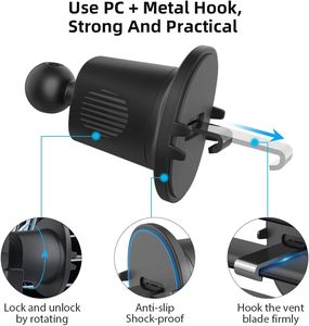 Navigation Phone Holder Anti-Shake Hook <b>Car</b> Air Vent Phone Mount 360° Adjustable Triangle <b>Clamp</b> for 4-7 Inches All Smartphones - Product Image 3