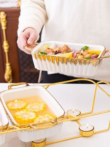 Pot sec en céramique ensemble de chauffe-plats ensembles de cooplate équipement d'hôtel de mariage cuisinière à <span class=keywords><strong>induction</strong></span> <span class=keywords><strong>plaque</strong></span> de classe de luxe classique - Product Image 3