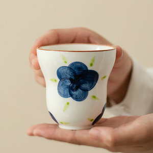 Tasse à eau et à thé <span class=keywords><strong>en</strong></span> céramique émaillée peinte à la main Jiutian, style japonais, luxe léger, rétro, pour usage domestique - Product Image 2