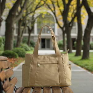 Borse all'ingrosso cina Trendy University Unisex personalizzabili in tela di cotone borse Tote per studenti universitari - Product Image 6