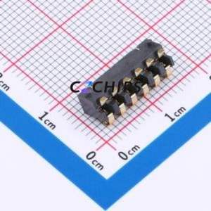 GT-BTP25006-0350A-010A Blade/Spring Contact Battery Connector SMD,P=2.5mm Connector Spring Contact Type 2.5mm 6P Vertical Mount - Product Image 2