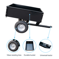 Utilitaire Jardin Remorqué Atv Dump Trailer Chariot Cour Chariot Tracteur Wagon Atv Brouette Remorque