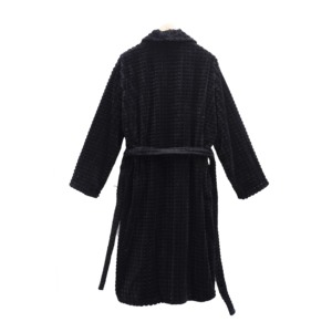 Pijamas de <span class=keywords><strong>Hombre</strong></span> con Cuello Chal, Manga Larga, Felpa Suave, 100% Poliéster, Tela de Franela, Transpirable, Térmico, Cálido para Invierno, Estilo Casual - Product Image 2